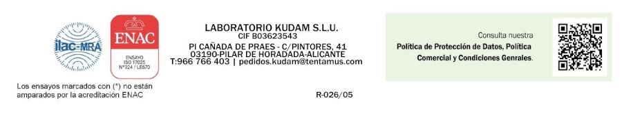 Sello laboratorio muestra humus de lombriz